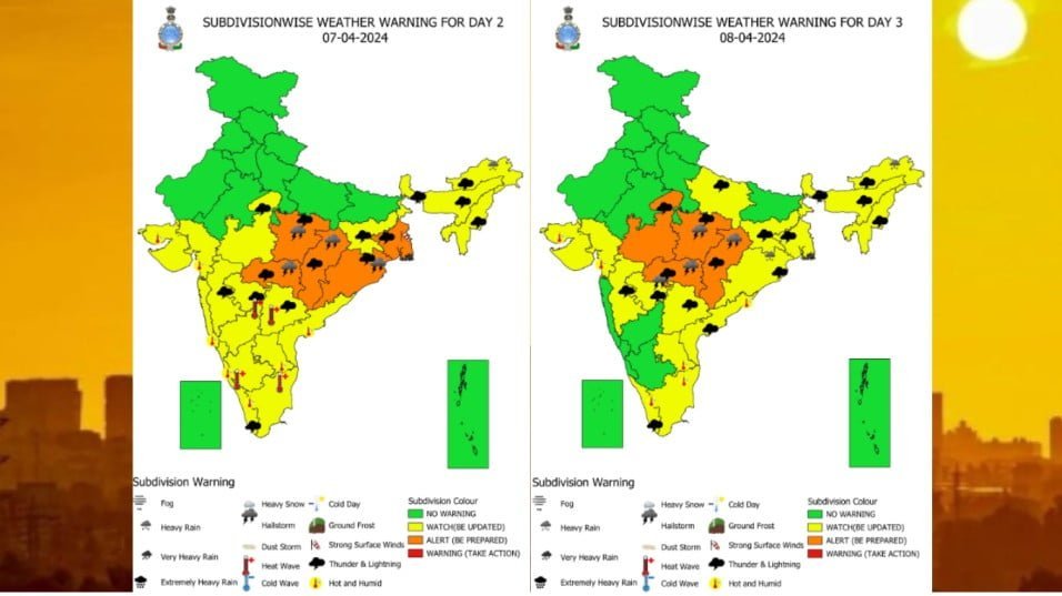 IMD Predicts Heatwaves, Rainfall and Hailstorm in these state in next 2 days
