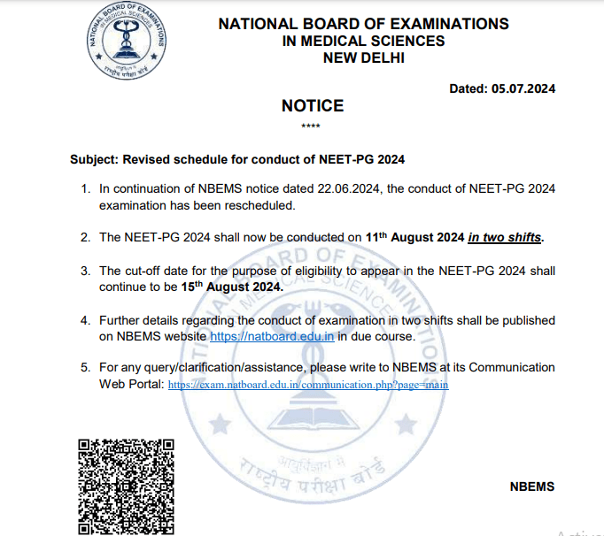 NEET-PG 2024 Exam New Date