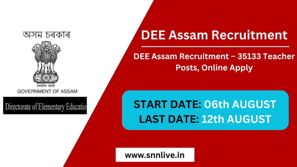 DEE Assam Recruitment
