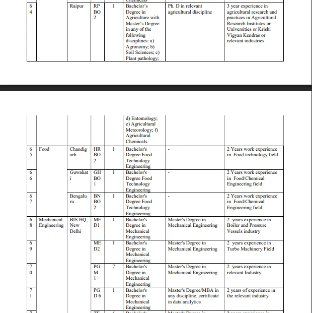 BIS Recruitment 2025