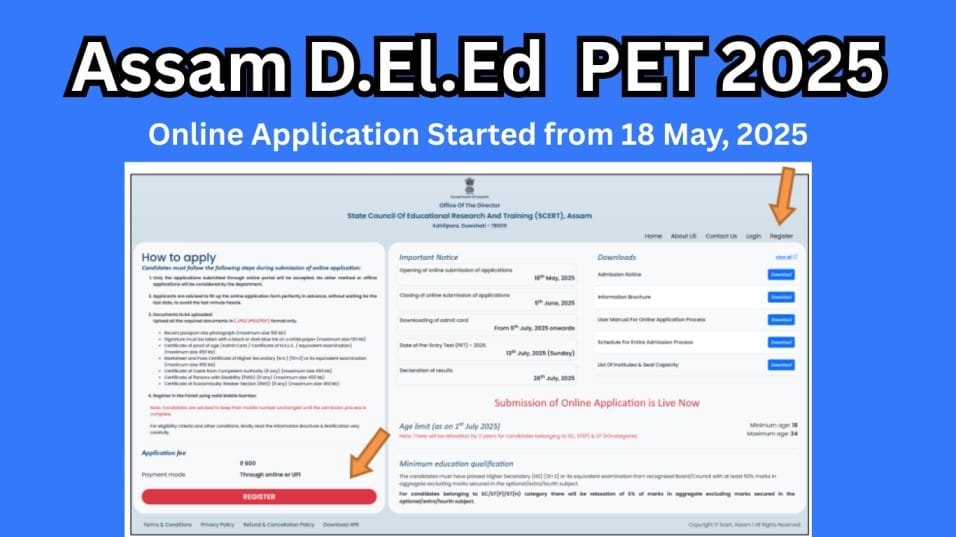 Assam D.El.Ed PET 2025