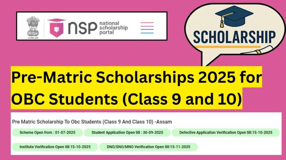 Pre-Matric Scholarships 2025 for OBC