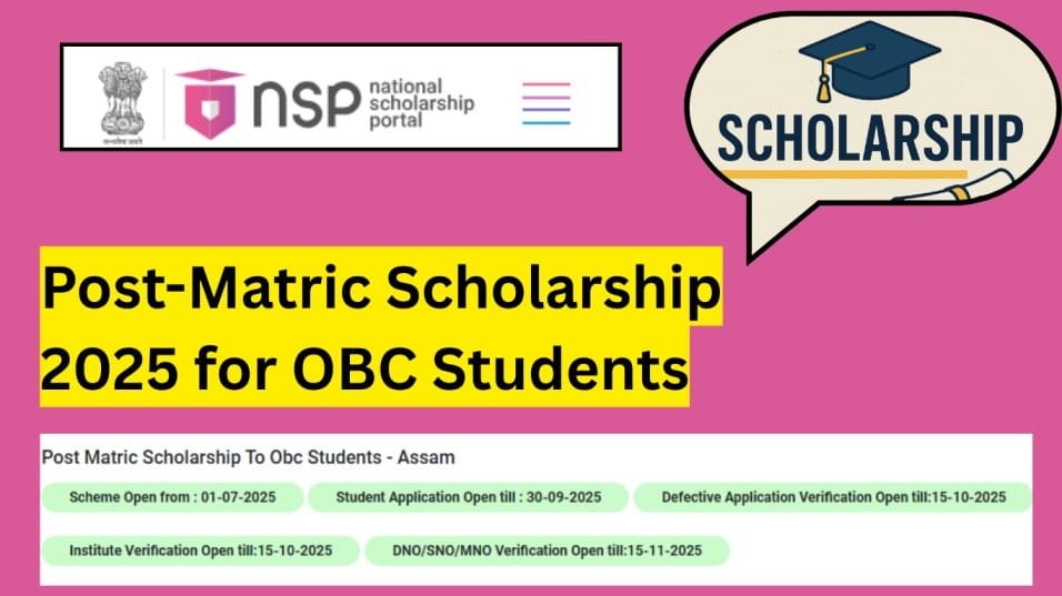Post-Matric Scholarship 2025 for OBC